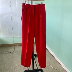 Favorite Daughter Red Velvet Trousers Wide-Leg